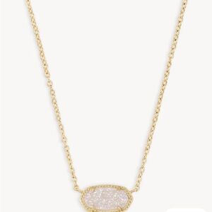 Kendra Scott Gold Necklace with Cream Pendant